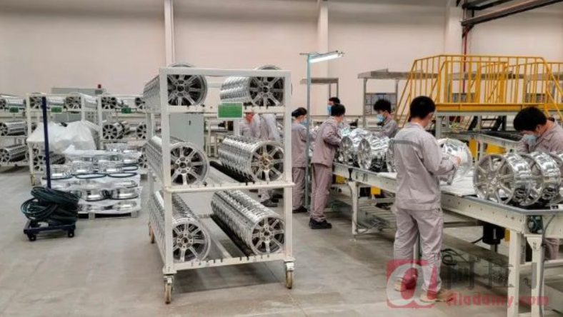吉利百矿集团第 一批铝合金车轮产品下线交付
